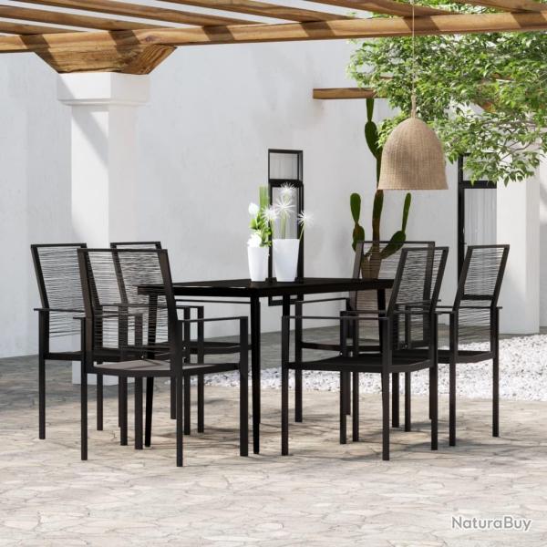 Ensemble � manger de jardin 7 pcs Noir