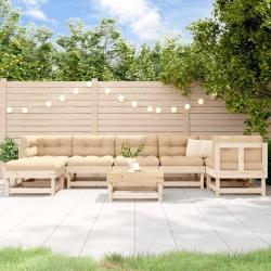 Salon de jardin 8 pcs Bois de pin massif