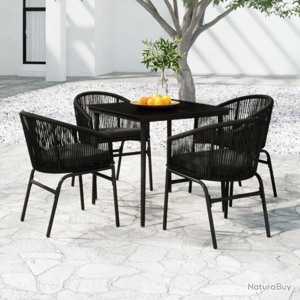 Ensemble � manger de jardin 5 pcs Noir