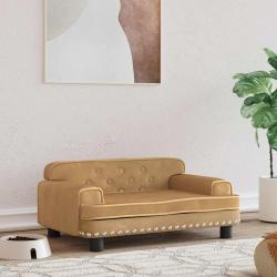 Lit pour chien marron 70x45x30 cm velours