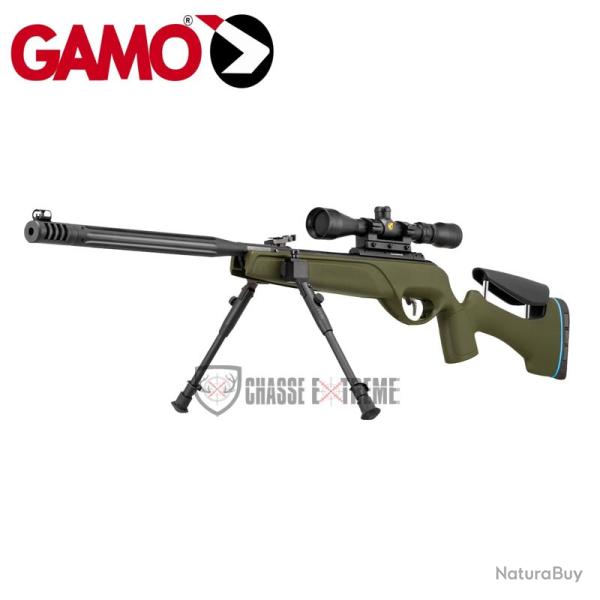 Carabine GAMO HPA Mi Jungle 3-9x40 WR avec Bipied Double Cal 4.5 mm Kaki-Olive