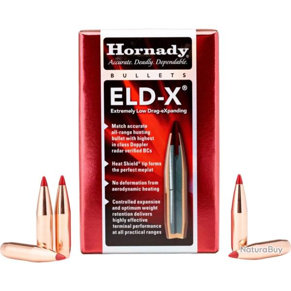 HORNADY OGIVES ELD-X CALIBRE 7MM 162gr - 10.5g x100