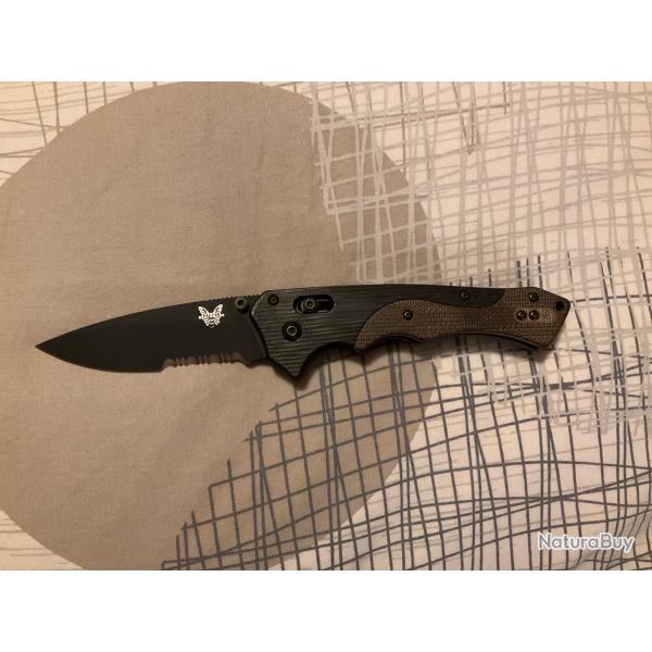 VEND COUTEAU PLIANT BENCHMADE MINI RUKUS 615 BLACKWOOD DESIGN.
