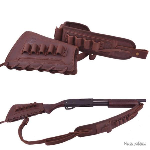 BUSC ET BRETELLE CALIBRE 16 - MARRON - DROITIER - LIVRAISON GRATUITE