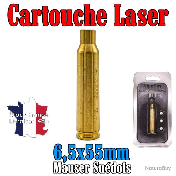 Cartouche laser de r�glage calibre 6,5x55 Swede Viperay pile offerte - Envoi rapide depuis la France