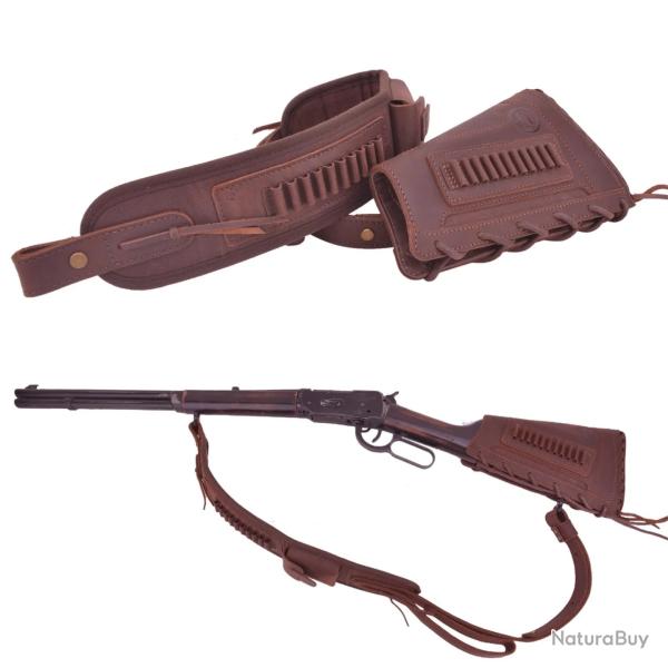 BUSC ET BRETELLE 22LR 17HMR ETC - MARRON - GAUCHER - LIVRAISON GRATUITE