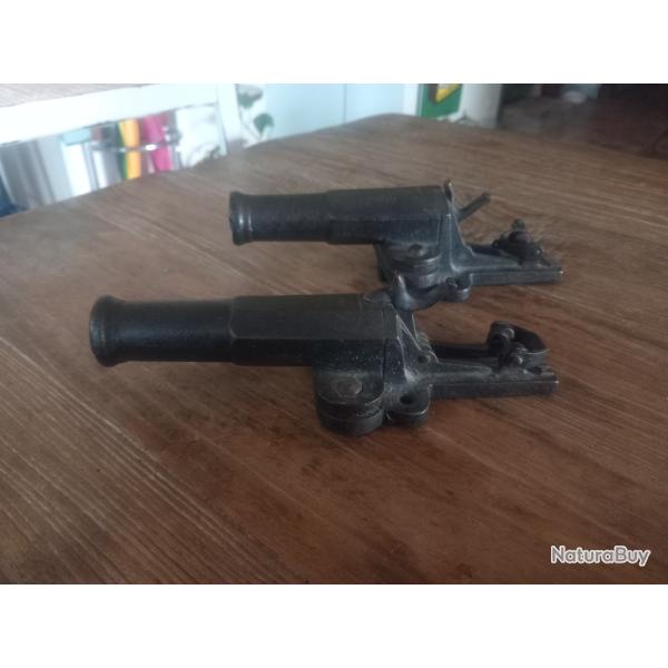 2 canons d'alarme Effaroucheur  MANUFRANCE SAINT ETIENNE  1900
