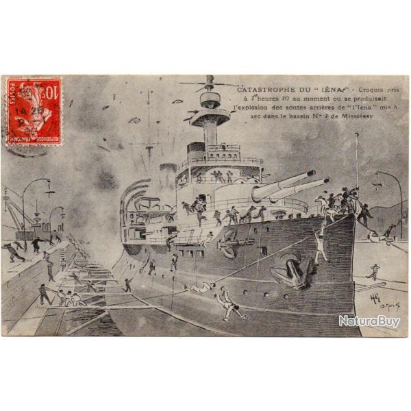 CPA - Marine Militaire - Catastrophe du " IENA" - Croquis pris � 2 heures N�1678