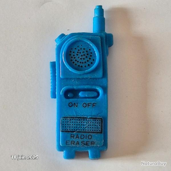 Rare, gomme pour collection, telephone ou  talkies-walkies des ann�es 80