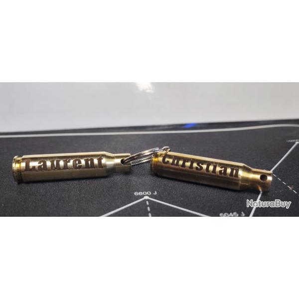 Porte-cl�s Douille grav�e ( douille .308win neutralis�e personnalisable )