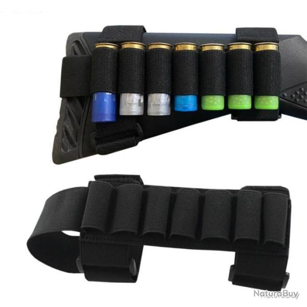 Cartouchi�re de crosse gaucher ou droitier - 7 munitions pour calibre 12 - noir - LIVRAISON GRATUITE
