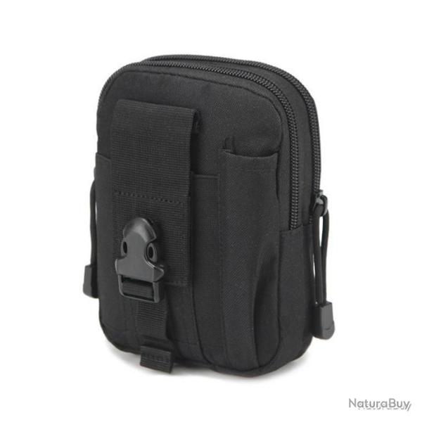 SACOCHE TACTIQUE COMPATIBLE SYST�ME MOLLE - MULTIUSAGES - NOIR - LIVRAISON GRATUITE