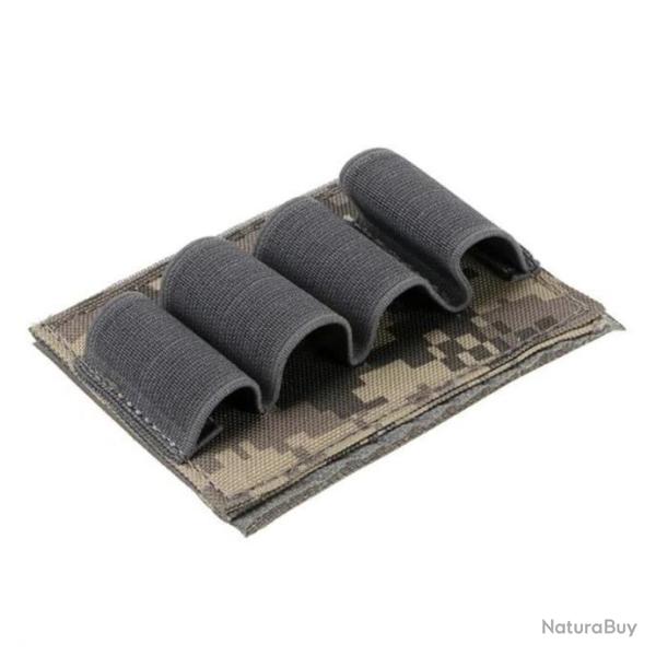 CARTOUCHI�RE VELCRO 4 MUNITIONS CALIBRE 12 - CAMO ACU - LIVRAISON GRATUITE