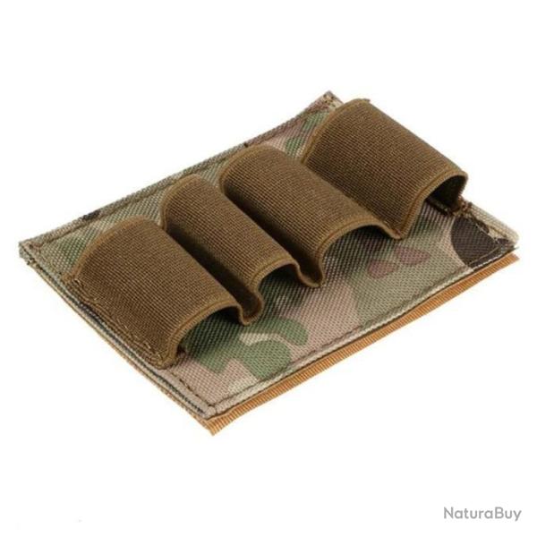 CARTOUCHI�RE VELCRO 4 MUNITIONS CALIBRE 12 - CAMO MULTICAM - LIVRAISON GRATUITE