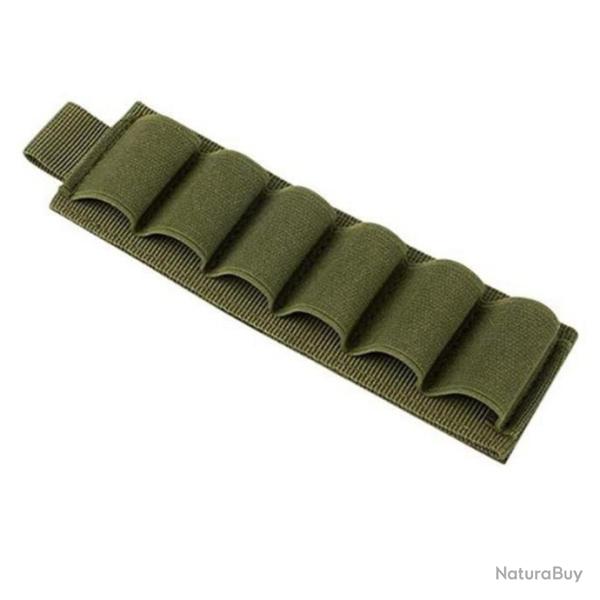 CARTOUCHI�RE VELCRO 6 MUNITIONS POUR CALIBRE 12 - VERT - LIVRAISON GRATUITE