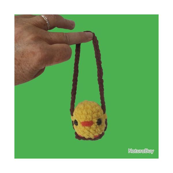 Poussin Rtroviseur Balanoire Amigurumi Crochet Peluche Jouet Fait Main Neuf * LIVRAISON GRATUITE *