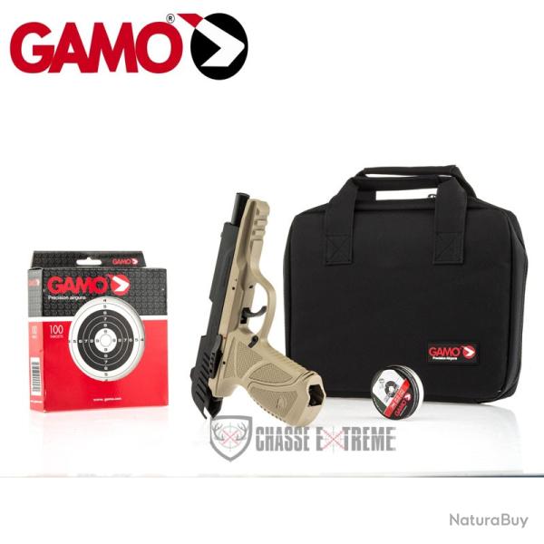 Pack Pistolet GAMO PT-85 Desert Blowback 3.9J Cal 4.5 mm