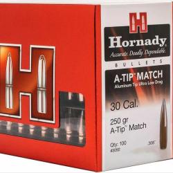 Ogives HORNADY 30 Cal 308 - 250grs A-TIP MATCH - 3092 - Bo&icirc;te de 100