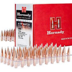 Ogives HORNADY 6mm .243 110grs A-TIP - 24531 - Bo&icirc;te de 100 unit&eacute;s