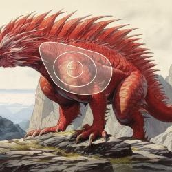 Blason 2D Ital Espanso Dragon rouge