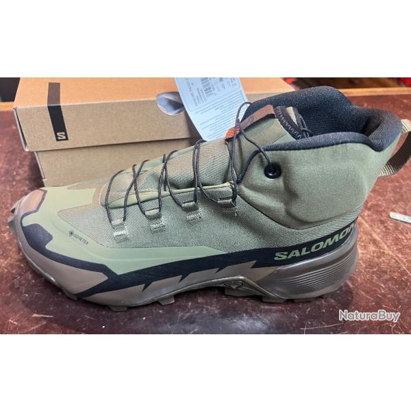 Chaussures SALOMON Cross Hike Tracker GTX Verte neuve T : 45