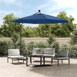 Tissu de remplacement pour parasol d&eacute;port&eacute; Bleu azur&eacute; 350 cm