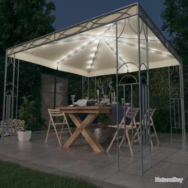 Tonnelle avec guirlande lumineuse  LED 300x300 cm Crme