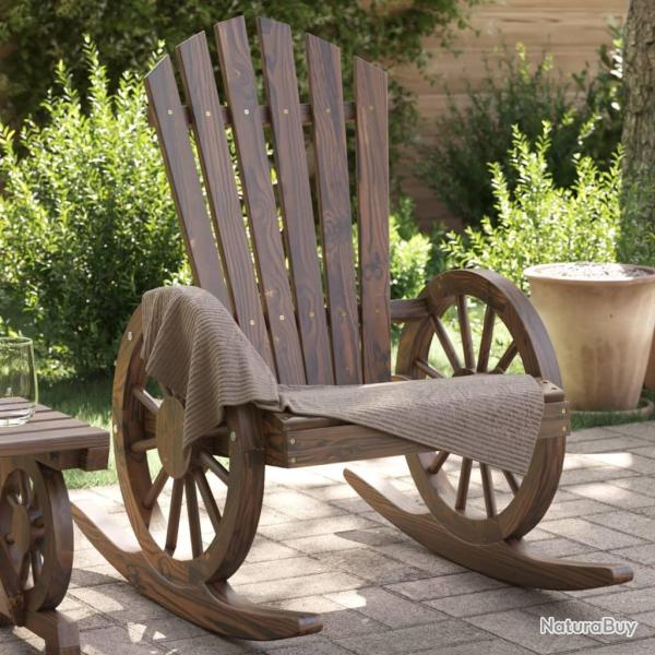 Chaise � bascule Adirondack bois de sapin massif