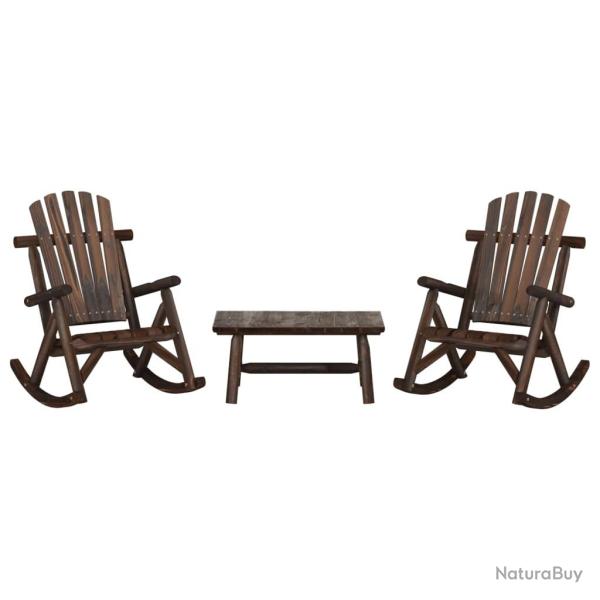 Ensemble de salon de jardin 3 pcs bois massif d'�pic�a