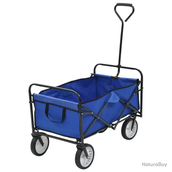Chariot � main pliable Acier Bleu