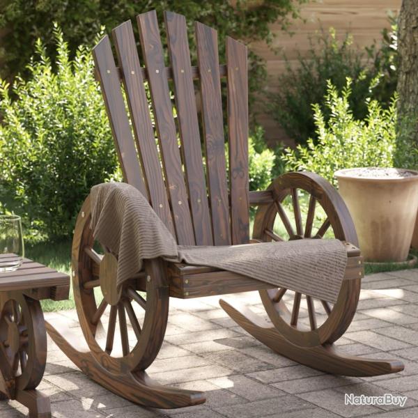 Chaises � bascule Adirondack lot de 2 bois de sapin massif