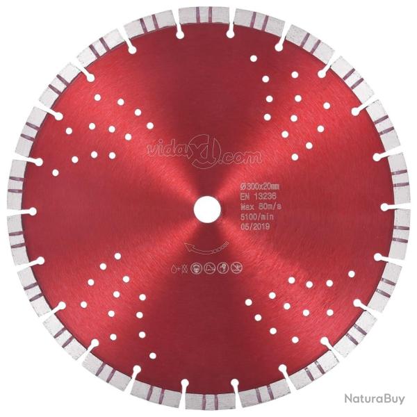 Disque de coupe diamant avec turbo et trous Acier 300 mm