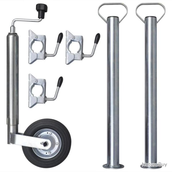 Roue de jauge 48 mm avec 2 tubes de support et 3 colliers