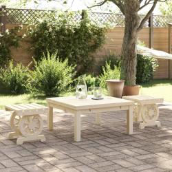 Repose-pieds de jardin lot de 2 bois de sapin massif