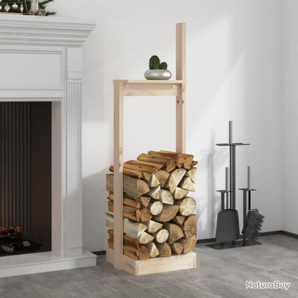 Porte-bches 33,5x30x110 cm Bois massif de pin