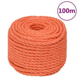 Corde de travail Orange 24 mm 100 m Polypropyl&egrave;ne