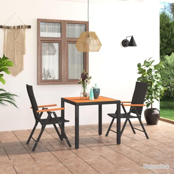 Ensemble � manger de jardin 3 pcs noir et marron