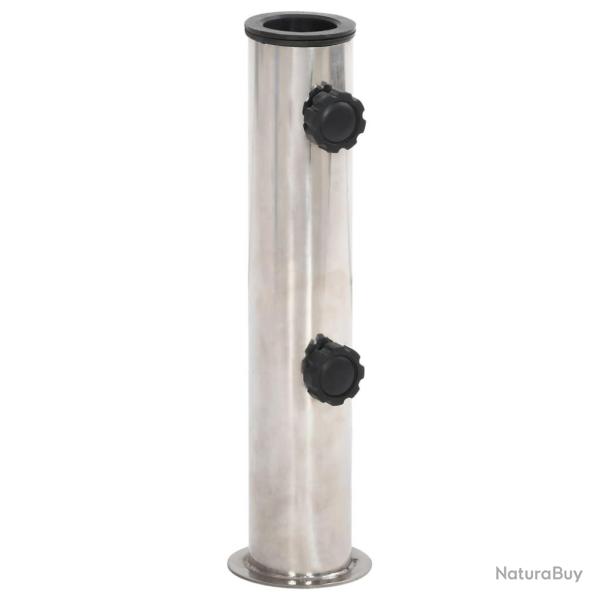 Base de parasol pour m�t �38/48 mm argent� inox