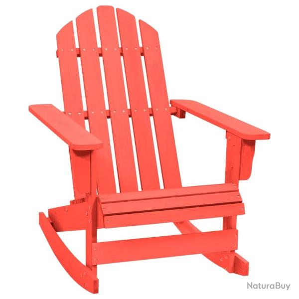 Chaise  bascule de jardin Adirondack bois de sapin rouge
