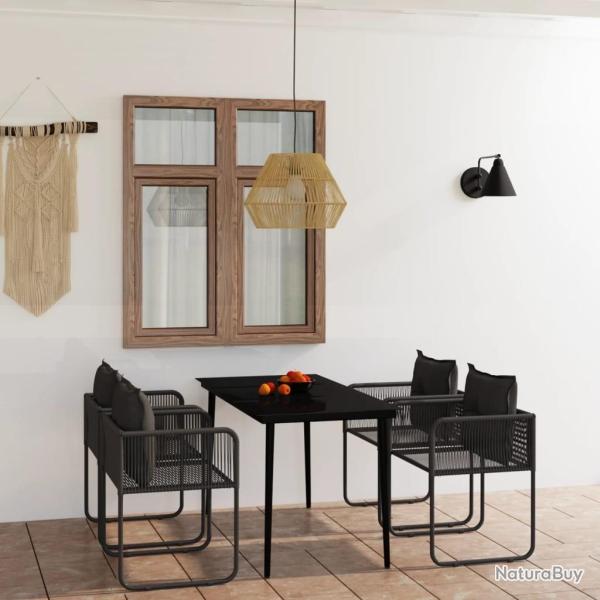 Ensemble � manger de jardin 5 pcs Noir