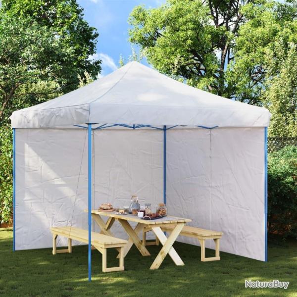 Parois de tente de r�ception 2 pcs et fermeture �clair PE Blanc