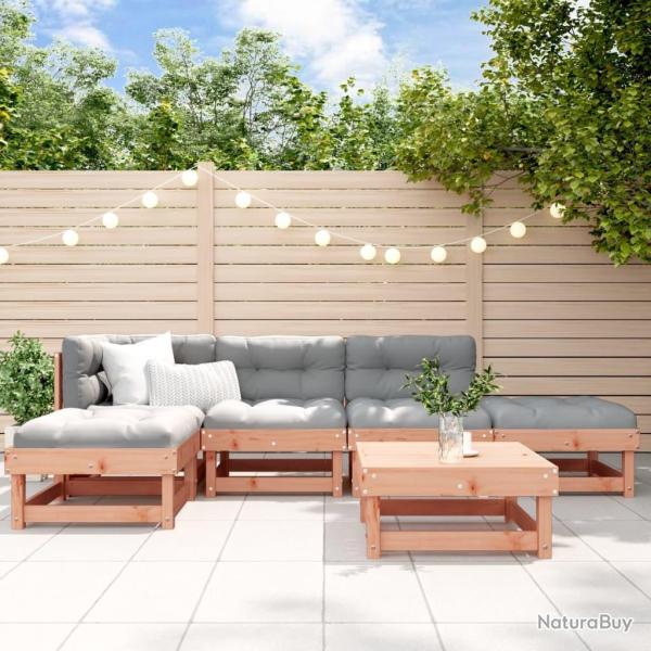 Salon de jardin 6 pcs bois massif douglas