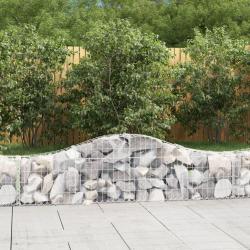 Paniers à gabions arqués 6 pcs 200x30x40/60 cm Fer galvanisé