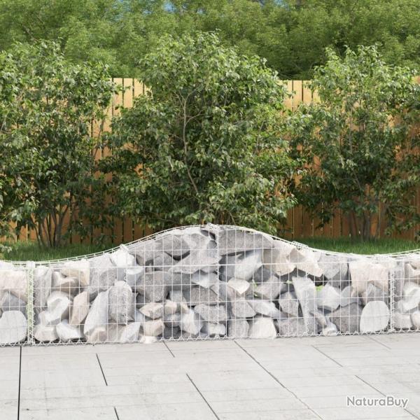 Paniers � gabions arqu�s 6 pcs 200x30x40/60 cm Fer galvanis�