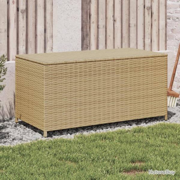 Bo�te de rangement de jardin m�lange beige 190L r�sine tress�e