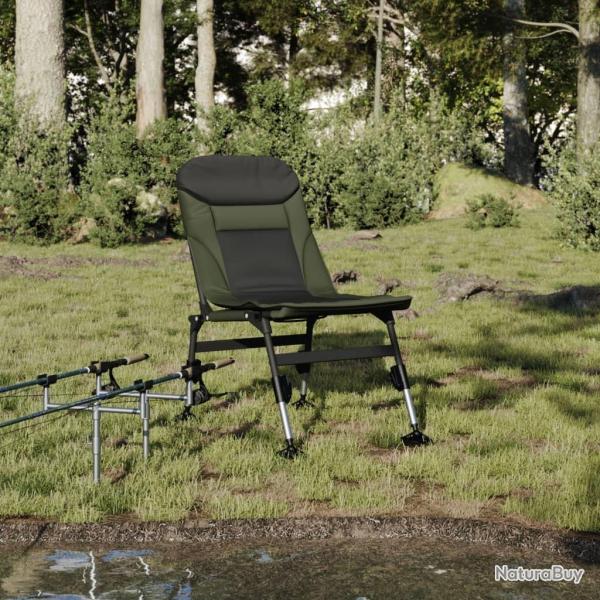 Chaise de p�che avec pieds � boue r�glables pliable vert