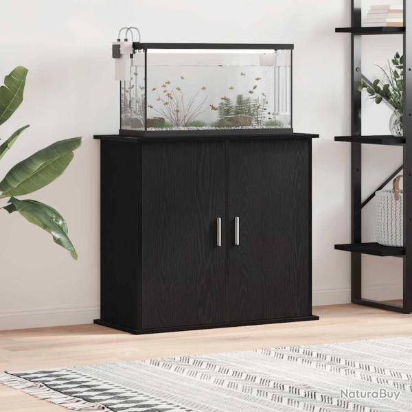 Support pour aquarium chne noir 81x36x73 cm bois d'ingnierie
