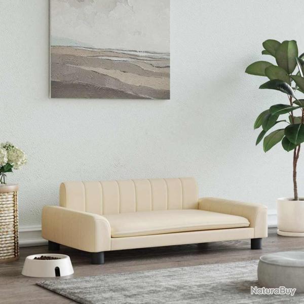 Lit pour chien cr�me 90x53x30 cm tissu