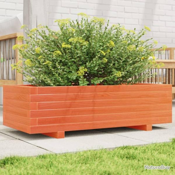 Jardinire cire marron 90x40x26,5 cm bois de pin massif