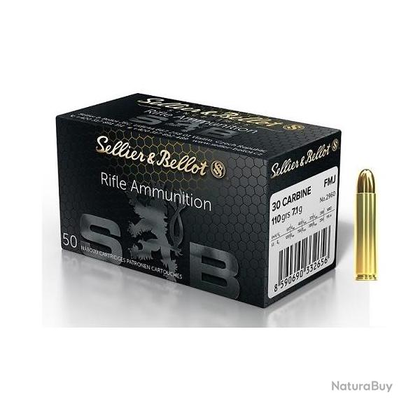 Munitions Sellier & Bellot 30 Carbine (30M1) FMJ x50